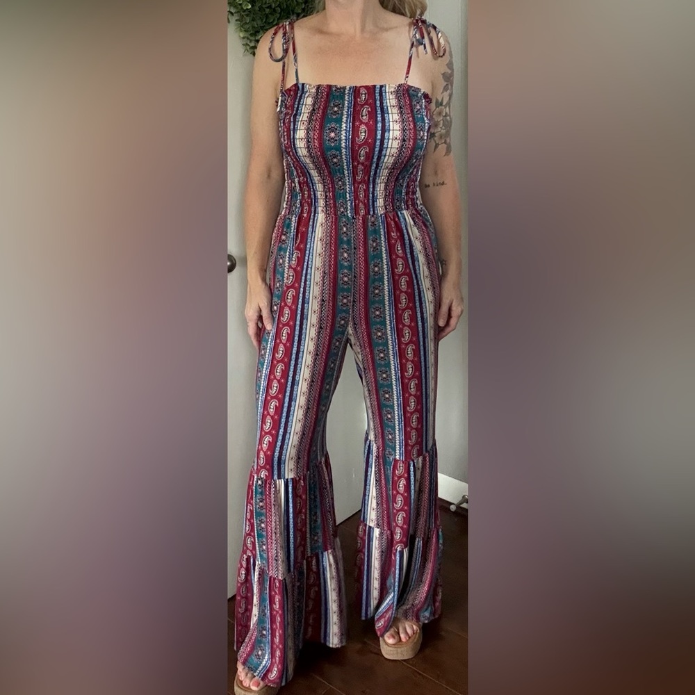 Bohemian Striped Women's Jumpsuit